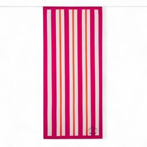 Beach Riot Club Beach Towel FabFitFun Pink Orange White Stripe NEW